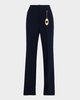 Chain Plate Straight-Leg Trousers