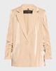 Hope Single-Button Metallic Shimmer Jacket