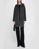 Snap-Front Curly Alpaca Wool Coat