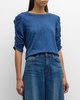 Waldorf Ruched-Sleeve Tee