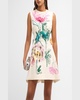 Floral Embroidered Sleeveless Mini Dress