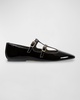 Patent Leather Mary-Jane T-Strap Ballerina Flats