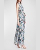 Blair Tiered Floral-Print Chiffon Maxi Dress