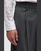 Men's Wide-Leg Pinstripe Trousers