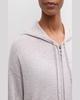 Cashmere Zip-Front Hoodie