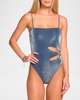 Sevyn Sparkle Cutout One-Piece Swimsuit