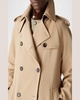 Clive Double-Breasted Belted Drill Wool Trench Coat