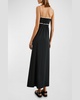 Jessa Contrast-Trim Maxi Dress