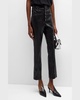 Wallace Faux Leather Bootcut Ankle Pants