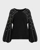 Plus Size Nelson Beaded Blouson-Sleeve Pullover