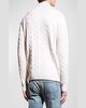 Men's Merino Wool-Cashmere Full-Zip Cable Sweater