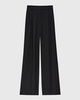 Pleated Wide Leg Wool Trousers