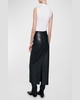 Ankle-Length Faux Leather Skirt 