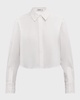 Renata Cropped Button-Front Shirt