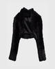 Luxurious Shearling Cropped Overcoat