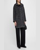 Petite Stand-Collar Curly Alpaca Wool Coat