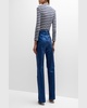 Dylan High Rise Straight-Leg Coated Jeans