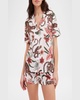 Floral-Print Cotton Short Pajama Set