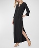 Catamaran Lace-Up Georgette Maxi Dress