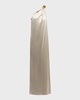 Shae One-Shoulder Satin Maxi Dress