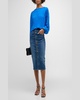 Karter Denim Midi Skirt 