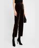 Cropped Shimmer Velvet Lantern Pants