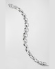 Men's Streamline Heirloom Chain Link Bracelet in Silver, 7.5mm, 5.5"L