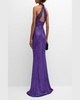 Sequin Halter Gown