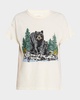 The Boxy Crew Tee with Black Bear Graphic