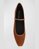 Ellie Suede Mary Jane Ballerina Flats