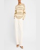 Francie Striped Crewneck Cotton Knit Sweater