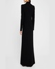 Double-Breasted Cady Maxi Tuxedo Dress