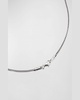 Men's Silver Wheat Chain Necklace, 22"L