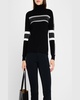 Lissa Stripe Wool Turtleneck Sweater