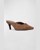 Logan Leather Kitten Mule Pumps