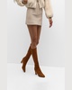 Pitana Suede Block-Heel Knee Boots