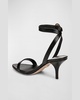 Darcelle Leather Ankle-Strap Sandals