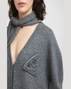 Scarf V-Neck Wool Cardigan