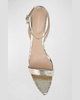 Darcelle Metallic Ankle-Strap Sandals