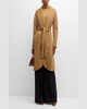 Cashmere Shawl-Collar Maxi Wrap Coat 