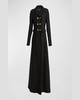 Paillette Tweed Long A-Line Coat