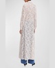 Adelie Sheer Floral-Embroidered Maxi Shirtdress