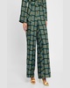 Graphic Drapes I Geometric-Print Twill Pants