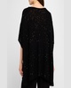 Sequin Knit Merino Wool Poncho