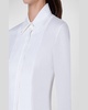 Layered-Collar Bib-Front Blouse