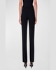 Francoise Slim-Straight Pants, Black