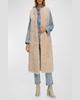 Select Cashmere Goat Collarless Long Vest