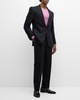 Men's Shawl-Collar Shantung Silk Tuxedo