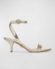 Darcelle Metallic Ankle-Strap Sandals