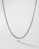 1.7mm Men's Box Chain Necklace in Silver